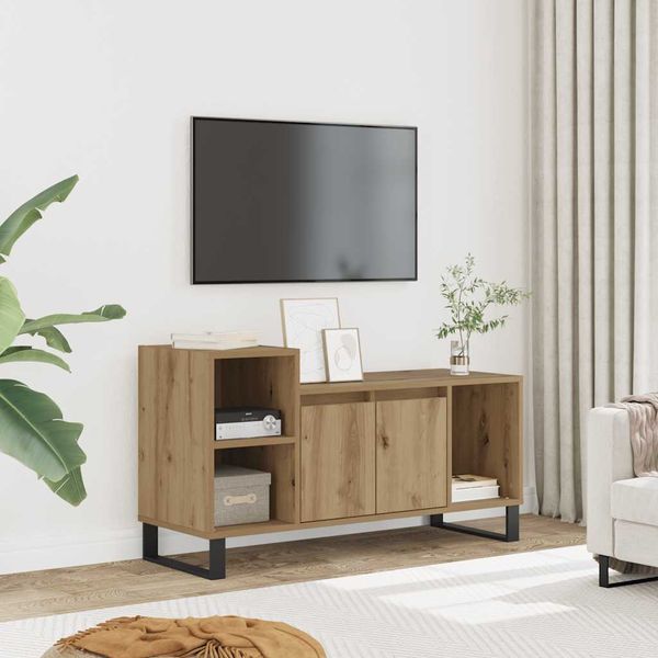 vidaXL TV skrinka dub artisan 100x35x55 cm spracované drevo