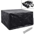 vidaXL Obal na záhradný nábytok, 8 očiek 172x113x73 cm