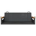 vidaXL Hojdacia lavica čierna 109x62x40 cm polyratan