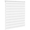 vidaXL Zebra roleta biela 125x100 cm šírka látky 120,9cm polyester