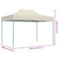 vidaXL Párty stan 280 x 410 x 315 cm Krémová Oxfordská látka