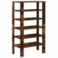 vidaXL Regál na topánky dymový dub 61x32x105 cm spracované drevo