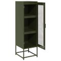 vidaXL Highboard Olive Green 36x39x123 cm Oceľ valcovaná za studena