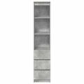 vidaXL Highboard Concrete Grey 37,5x35x180 cm Konštrukčné drevo