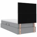 vidaXL LED úložná posteľ s matracom Svetlosivá 90 x 190 cm Látka