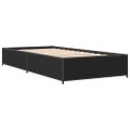 vidaXL Posteľný rám čierny 75x190 cm kompozitné drevo a kov