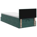 vidaXL Polohovací postel s matrací Tmavozelená 80 x 200 cm Zamat