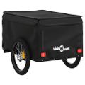 vidaXL Vozík za bicykel, čierny 30 kg, železo