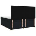 vidaXL Posteľ boxspring s matracom Čierna 200 x 200 cm Látka