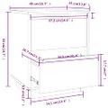 vidaXL Nočné stolíky 2 ks čierne 40x35x50 cm masívne borovicové drevo