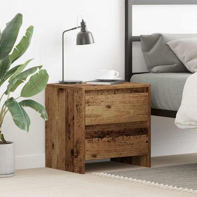 vidaXL Nočný stolík Staré drevo 45 x 34 x 44,5 cm Kompozitné drevo