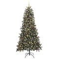 vidaXL Umelý vianočný stromček Zelená 240 cm PVC, plast a oceľ