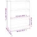vidaXL Knižnica/deliaca stena sivá 80x30x103,5 cm masívna borovica