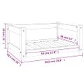 vidaXL Pelech pre psa biely 65,5x50,5x28 cm masívne borovicové drevo