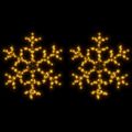 vidaXL Silueta vianočnej vločky s LED 2 ks teplé biele 59x59 cm