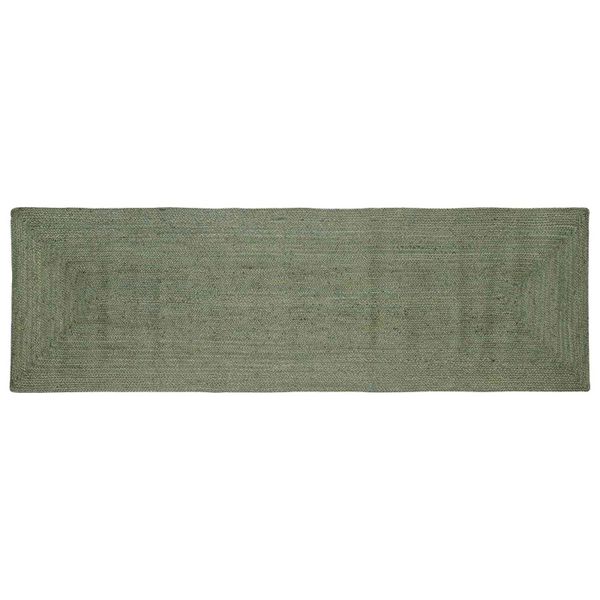 vidaXL Kusové koberce Obdĺžnikový Olivovo zelená 80 x 200 cm Juta