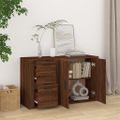 vidaXL Komoda hnedý dub 100x33x59,5 cm spracované drevo