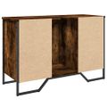 vidaXL Skrinka na umývadlo dymový dub 91x35x60 cm kompozitné drevo