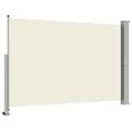 vidaXL Zaťahovacia bočná markíza na terasu 160x300 cm, krémová