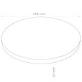 vidaXL Okrúhla stolová doska z drevovlákna 400x18 mm