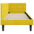 vidaXL Rohový rám postele s čelnou doskou Žltá 80 cm x 200 cm Zamat