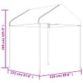 vidaXL Altánok so strechou, biely 8,92x2,28x2,69 m, polyetylén