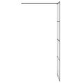 vidaXL Sprchová zástena z priehľadného ESG skla 80x195 cm čierna