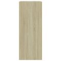 vidaXL Knižnica s 2 policami,biela a sonoma 60x30x76,5cm, drevotrieska