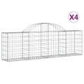 vidaXL Oblúkový gabionový kôš 4 ks 200x30x60/80 cm pozinkované železo