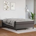 vidaXL Posteľný rám s boxspringom sivý 140x200 cm umelá koža