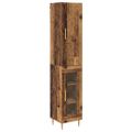 vidaXL Highboard 2 ks Staré drevo 34,5 x 34 x 180 cm Kompozitné drevo