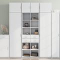 vidaXL Vysoká skrinka biela 70x42,5x185 cm kompozitné drevo