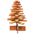 vidaXL Drevený vianočný stromček voskovohnedý 60 cm masívna borovica
