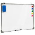 vidaXL Magnetická tabuľa stierateľná za sucha biela 70x50 cm oceľ