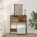 vidaXL Toaletný stolík Staré drevo 79 x 41 x 140 cm Kompozitné drevo