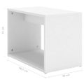 vidaXL Zasúvacie stolíky 3 ks, biele 60x60x38 cm, kompozitné drevo