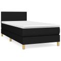 vidaXL Posteľný rám boxspring s matracom čierny 80x200 cm látka