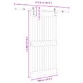 vidaXL Posuvné dvere NARVIK Prírodná a čierna 100 x 210 cm (213,5 cm)