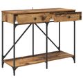 vidaXL Konzolový stôl Staré drevo 100 x 39 x 78,5 cm Kompozitné drevo