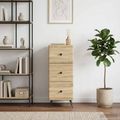 vidaXL Zásuvkový kabinet Dub sonoma 33 x 34,5 x 90 cm Kompozitné drevo