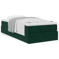 vidaXL Osmanský rám postele s matracom tmavozelená 80x200 cm zamat