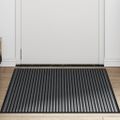 vidaXL Rohožka Stripe čierna a sivá 90x150 cm