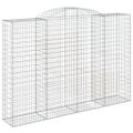 vidaXL Oblúkové gabionové koše 5ks 300x50x200/220cm pozinkované železo