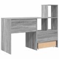 vidaXL Stôl Sivý Sonoma Kompozitné drevo 131,5 x 50 x 106,5 cm