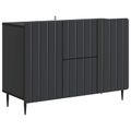 vidaXL Servírovacia skriňa Čierna 89 x 34,5 x 62 cm Kompozitné drevo