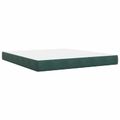 vidaXL Posteľ boxspring s matracom Tmavozelená 180 x 200 cm Zamat