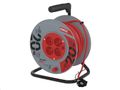 Predlžovací kábel EMOS P19420 na bubne 20 m / 4 zásuvky / červený / PVC / 230 V / 1 mm2