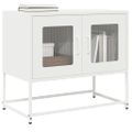 TV skrinka vidaXL Biela 68x39x60,5 cm Oceľ valcovaná za studena
