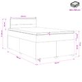 vidaXL Posteľ boxspring s matracom Čierna 120 x 190 cm Zamat
