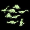Tvary dinosaurus - svietia v tme
